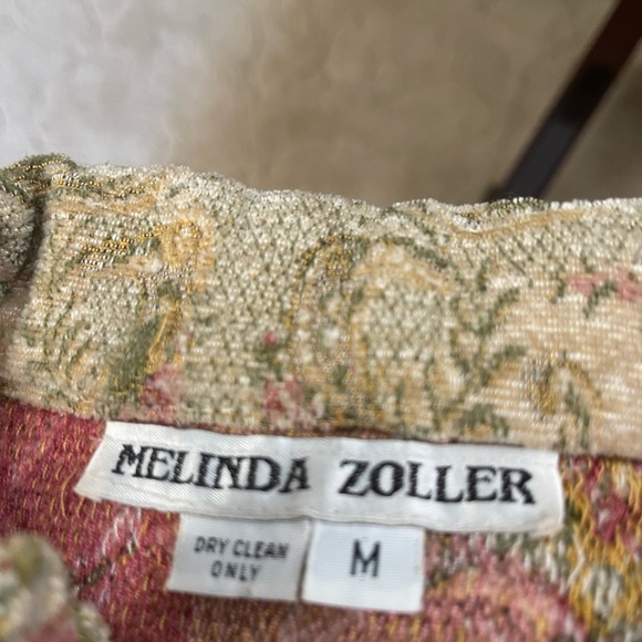 Jean style jacket size M. Melinda Zoller retro. Love this print! - Picture 3 of 6
